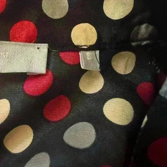 Violet and Claire Business Casual Blouse black with Polka Dots Ladies size Small - Picture 8 of 8